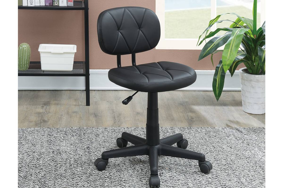 Black Button Tufted Office Chair