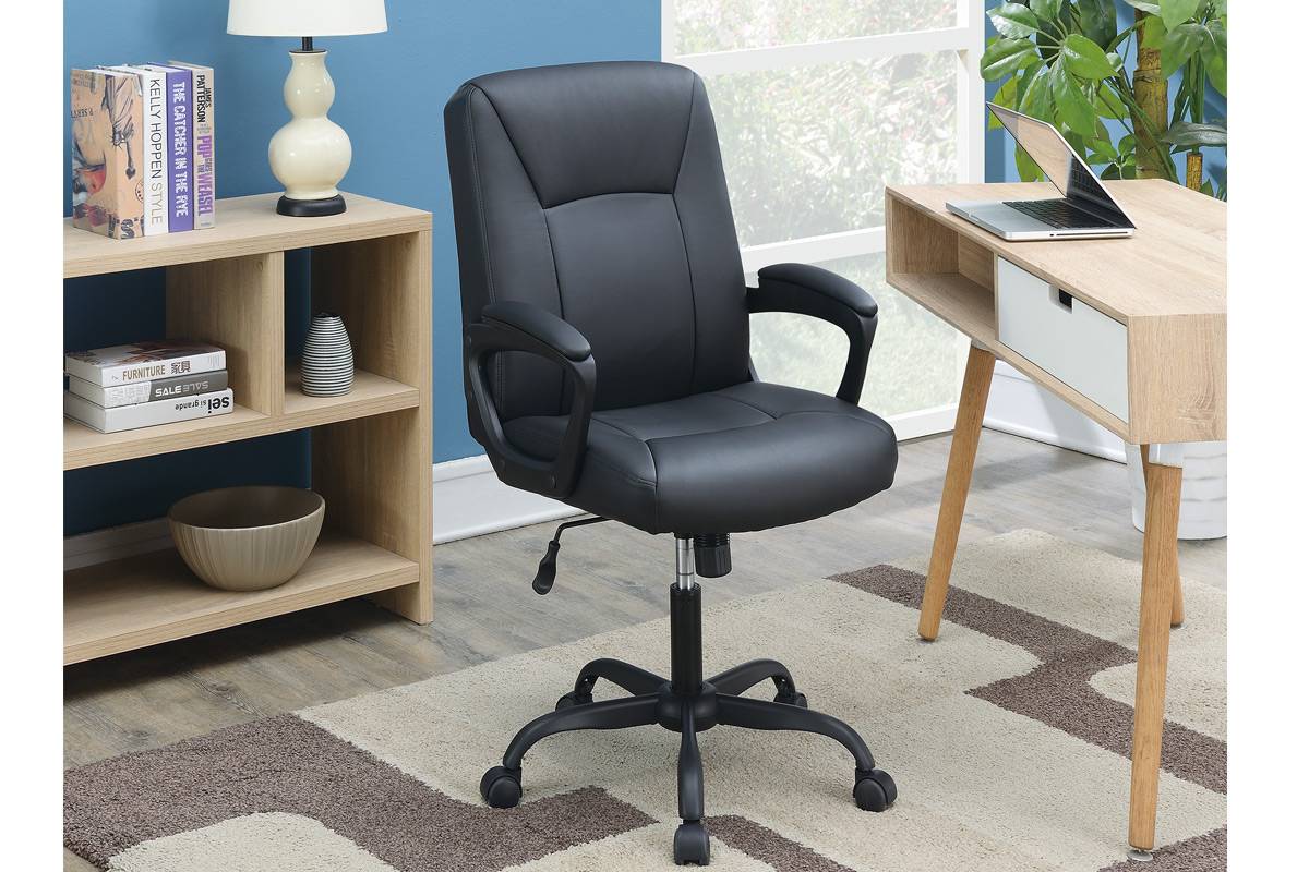 Black PU Leather Office Chair