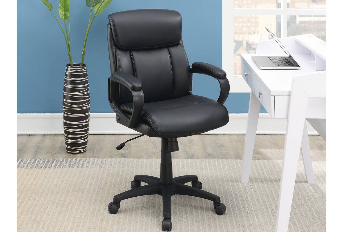 Black PU Leather Office Chair
