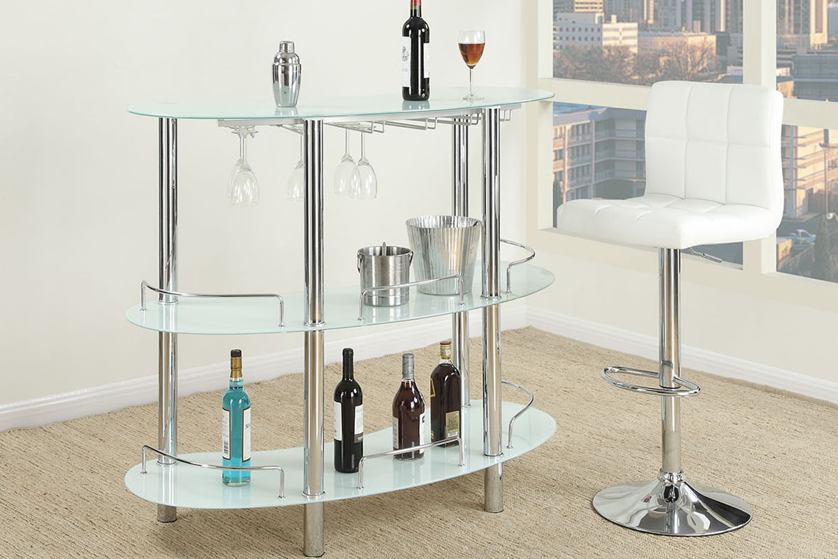 White Bar Table