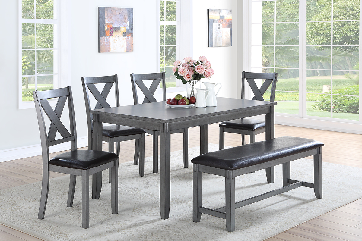 6-Pcs Dining Set Grey
