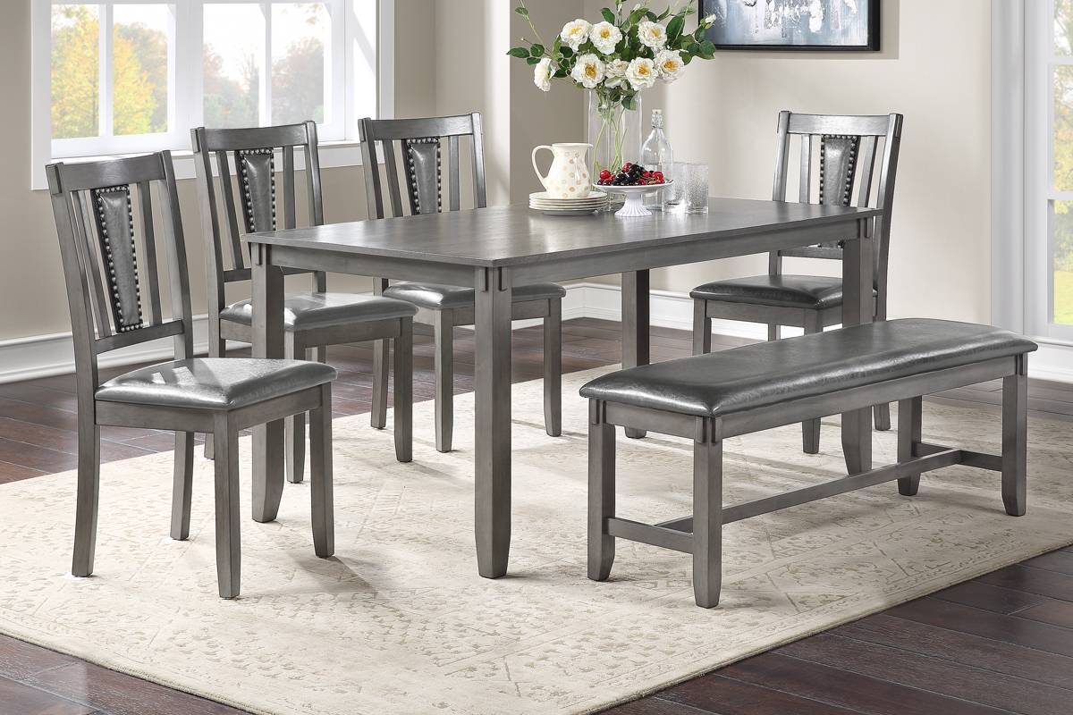 6-Pcs Dining Set Grey