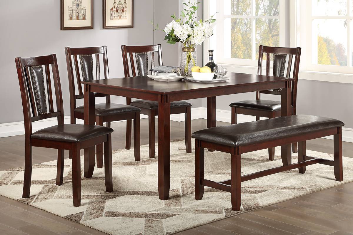 6-Pcs Dining Set Grey Espresso