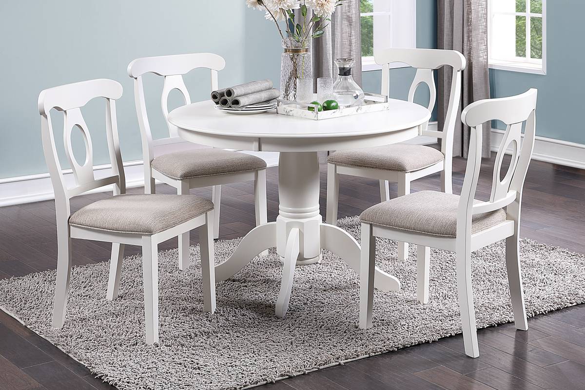 5-Pcs Dining Set White