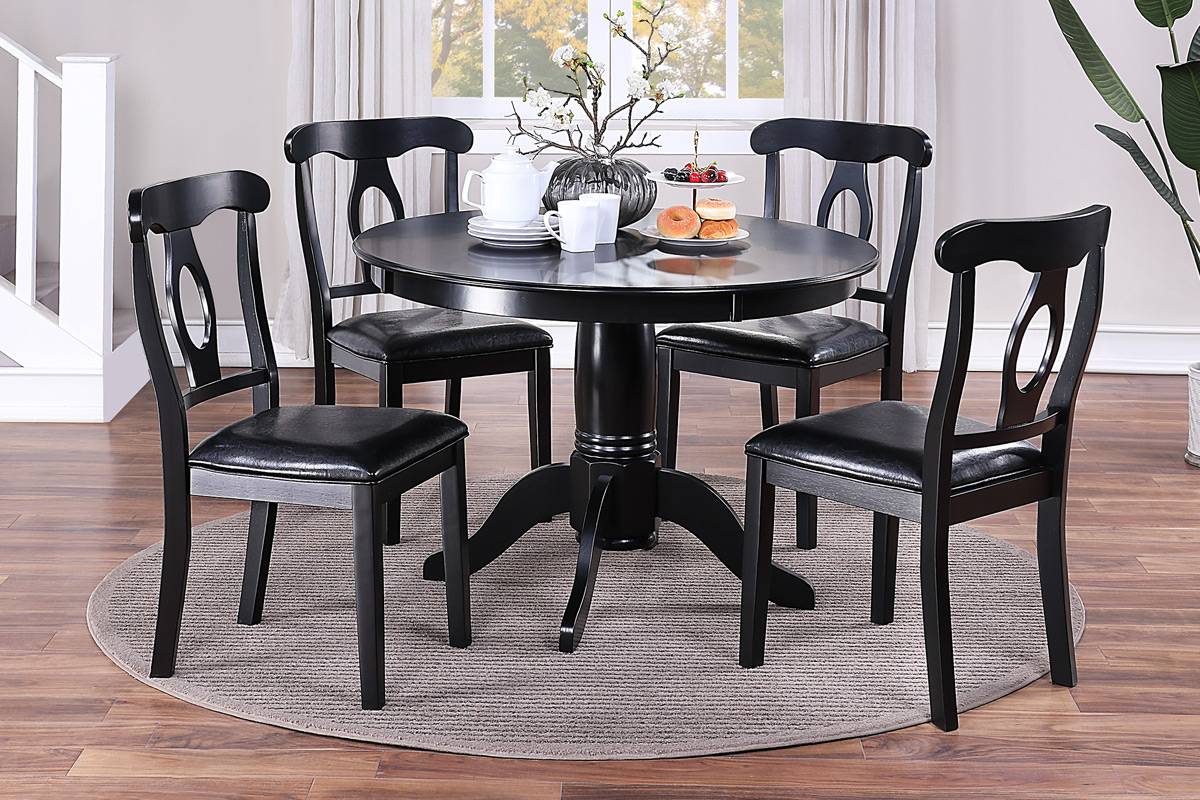 5-Pcs Dining Set Black