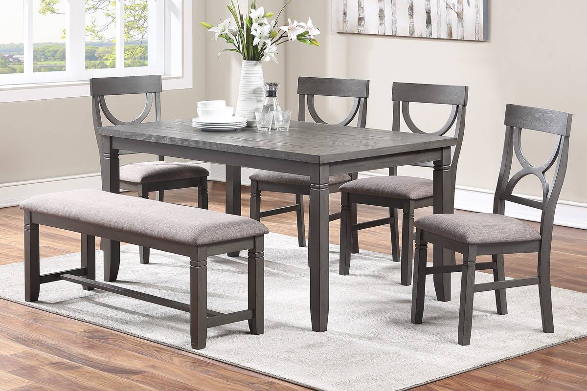 6-Pcs Dining Set Grey