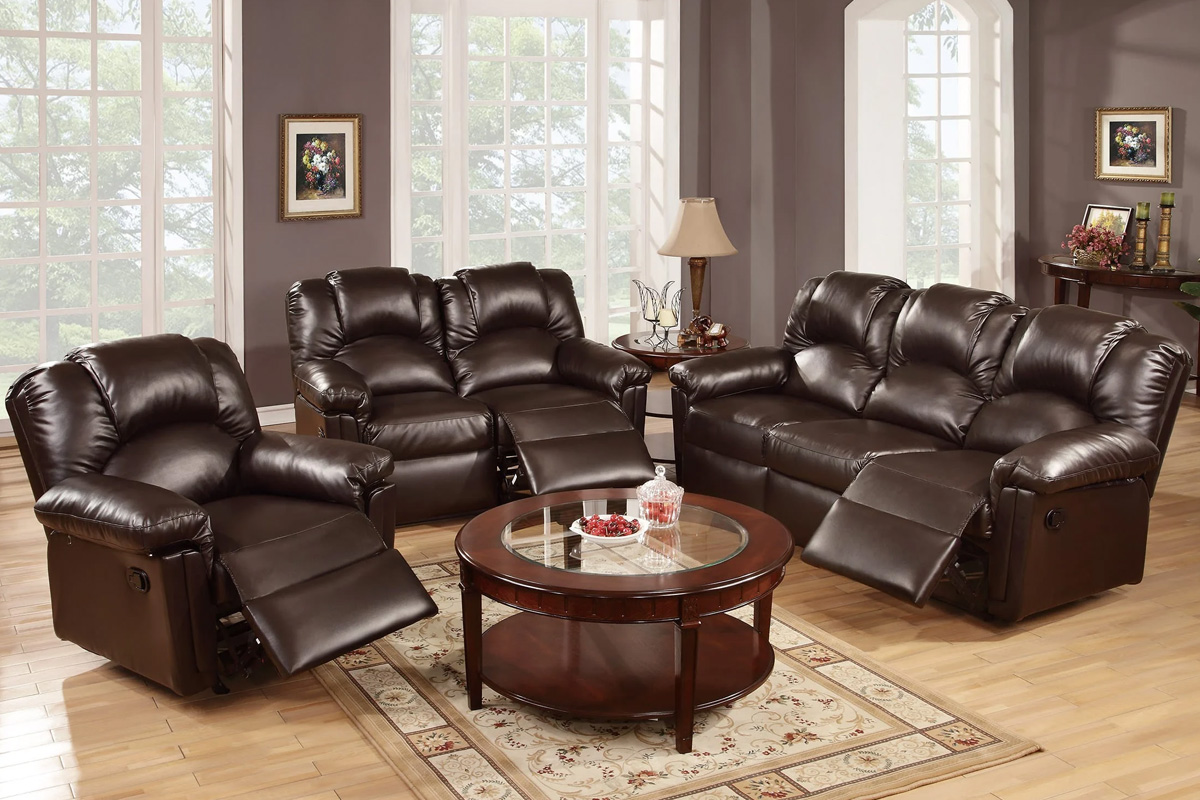 Motion Sofa & Loveseat Set Espresso