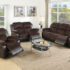 Motion Sofa & Loveseat Set Chocolate