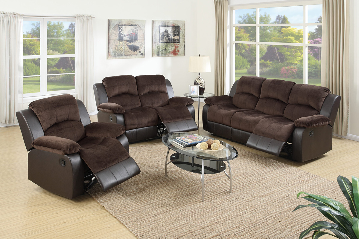 Motion Sofa & Loveseat Set Chocolate
