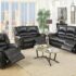 Motion Sofa & Loveseat Set Black