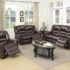 Motion Sofa & Loveseat Dark Brown