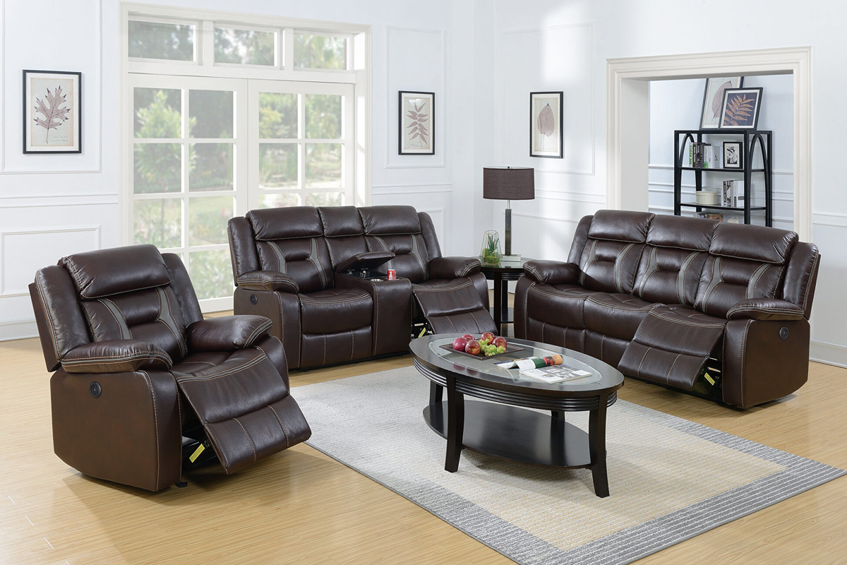 Motion Sofa & Loveseat Dark Brown