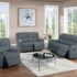 Motion Sofa & Loveseat Set Dark Grey