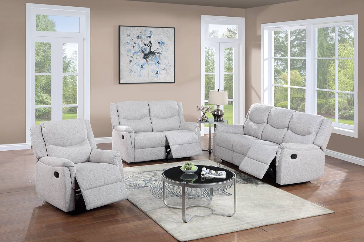 Motion Sofa & Loveseat Set Sincere Bone