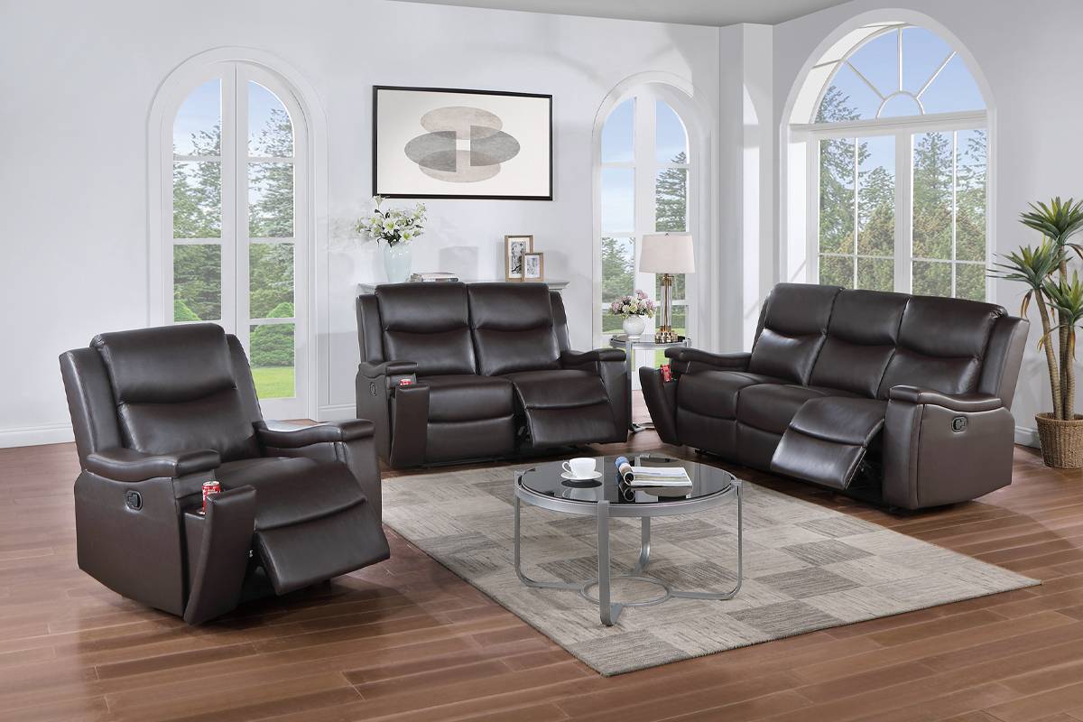 Motion Sofa & Loveseat Set Espresso