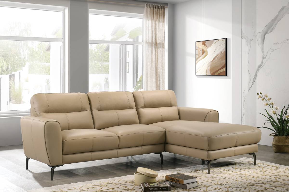 2 Pcs Sectional Set Taupe