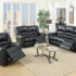 Power Motion Sofa & Loveseat Set Black