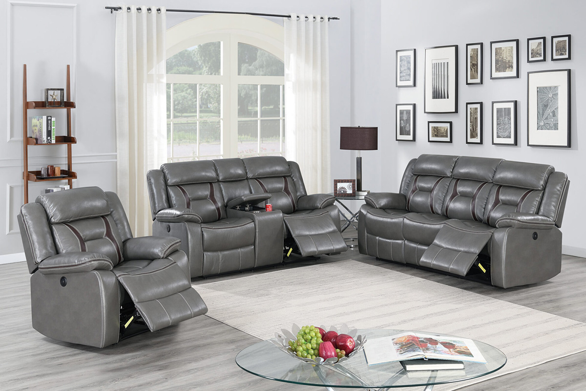 Power Motion Sofa & Loveseat Grey