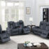 Power Motion Sofa & Loveseat Set Ink Blue