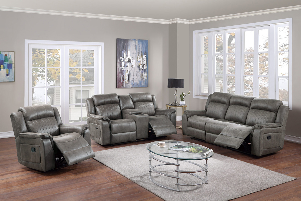 Power Motion Sofa & Loveseat Set Slate Blue