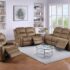 Motion Sofa & Loveseat Set Chestnut
