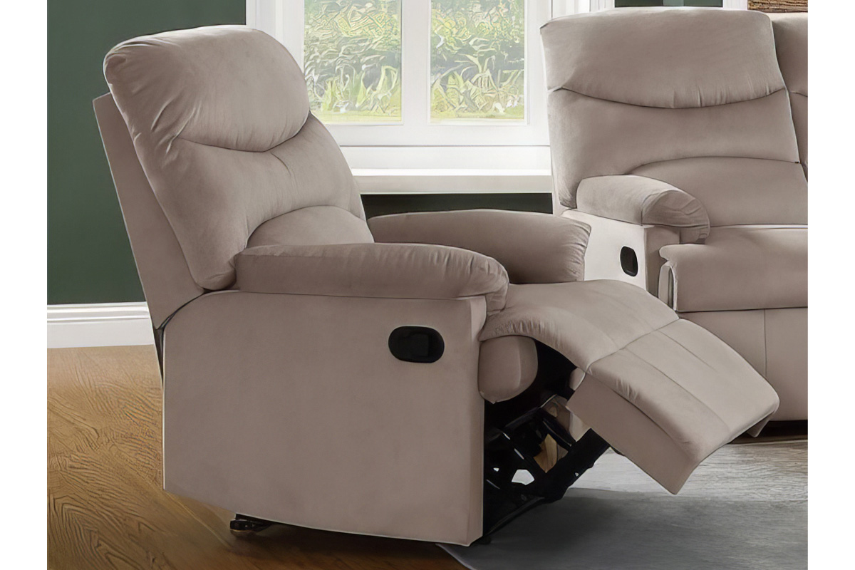 Single Recliner Light Brown