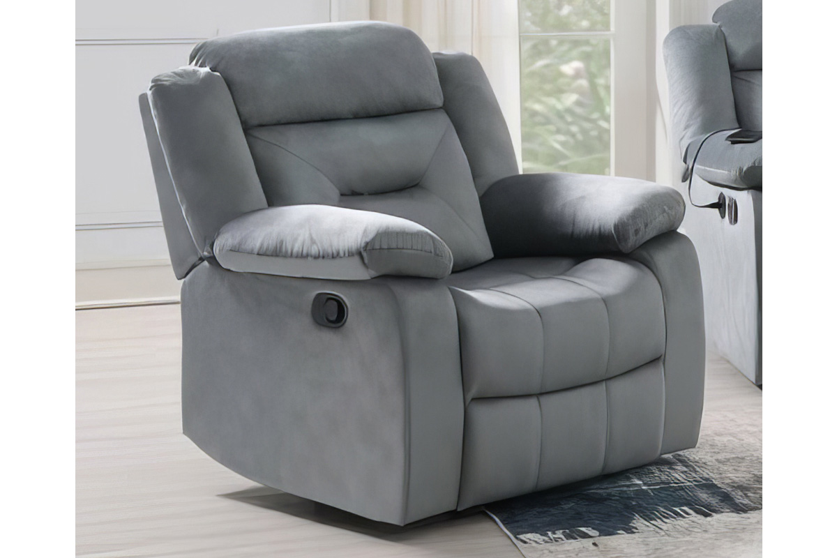 Single Recliner Dark Grey