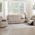 Motion Sofa & Loveseat Set Beige