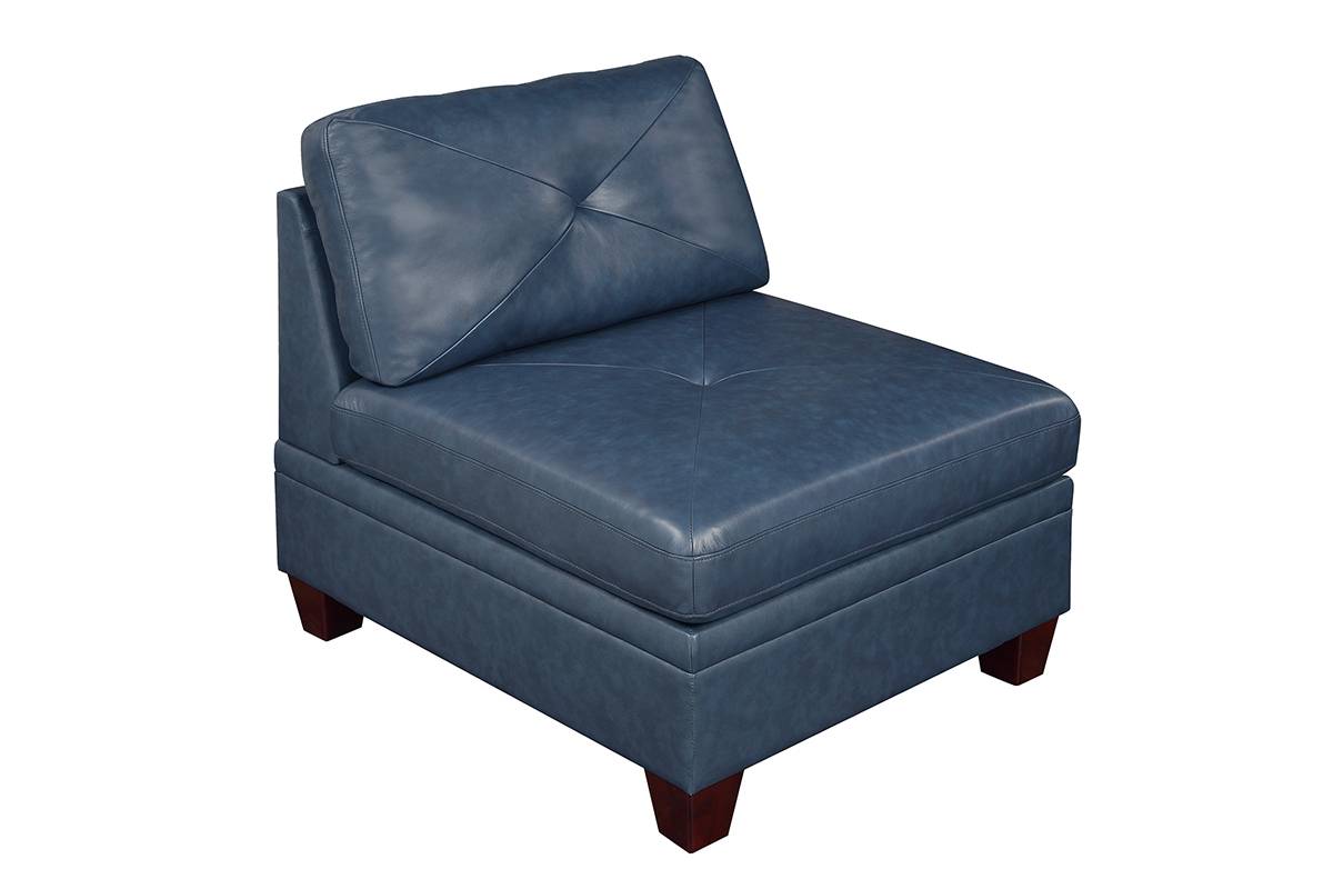 Modular Armless Chair Blue