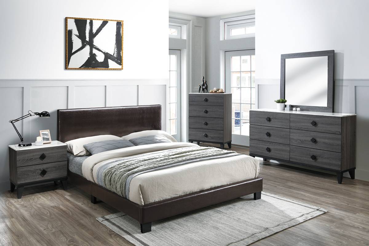 Full Size Bed Brown