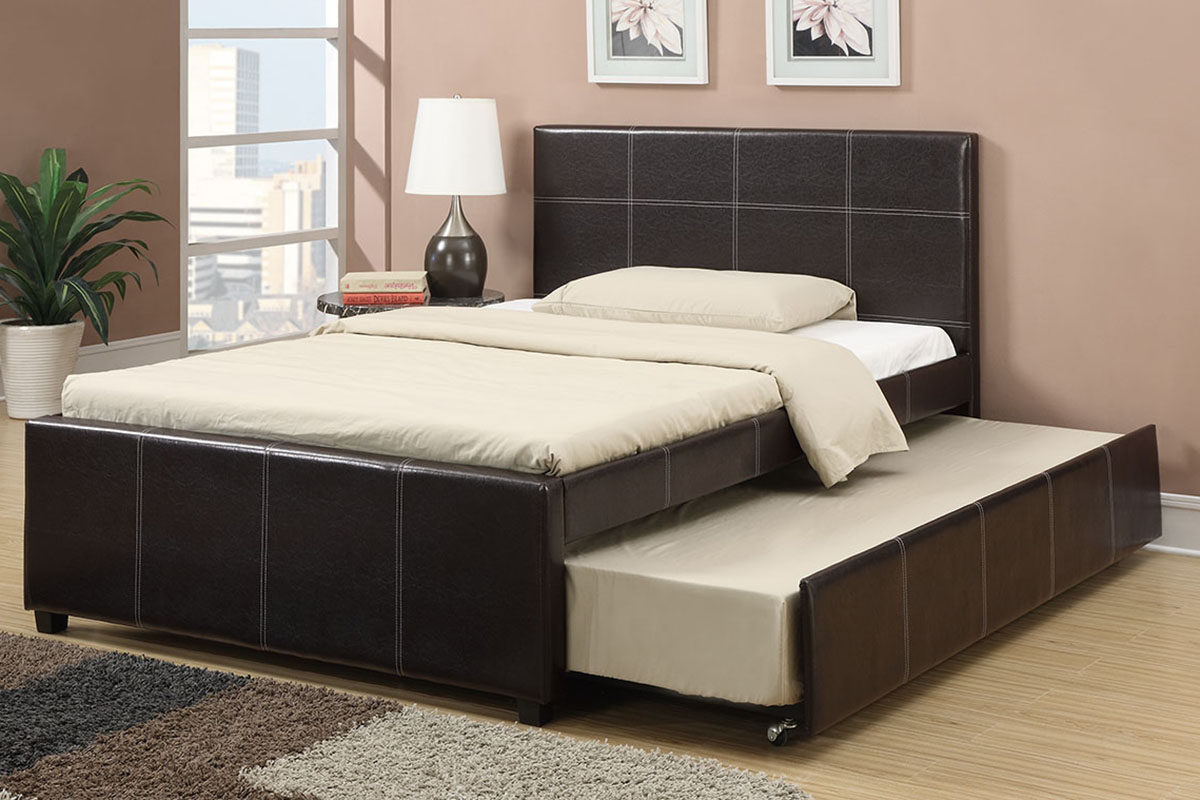 Twin Size Bed w/Trundle Espresso