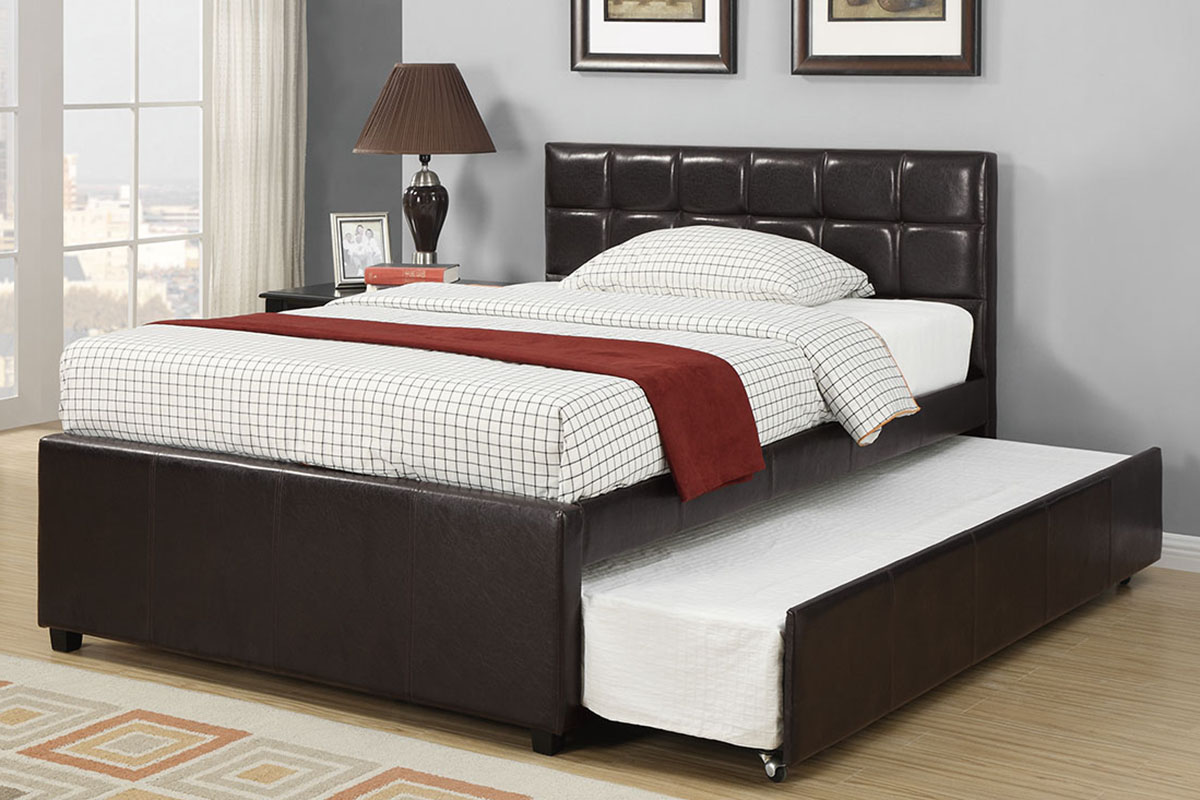Twin Size Bed w/Trundle Espresso