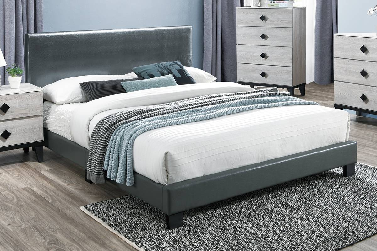 Full Size Bed Grey