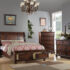 Eastern King Bed Brown w/ 2 Under Bed Drawers