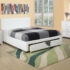 Queen Size Bed w/ Under Bed Drawer White