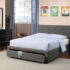 Full Size Bed w/ Under Bed Drawer Light Grey