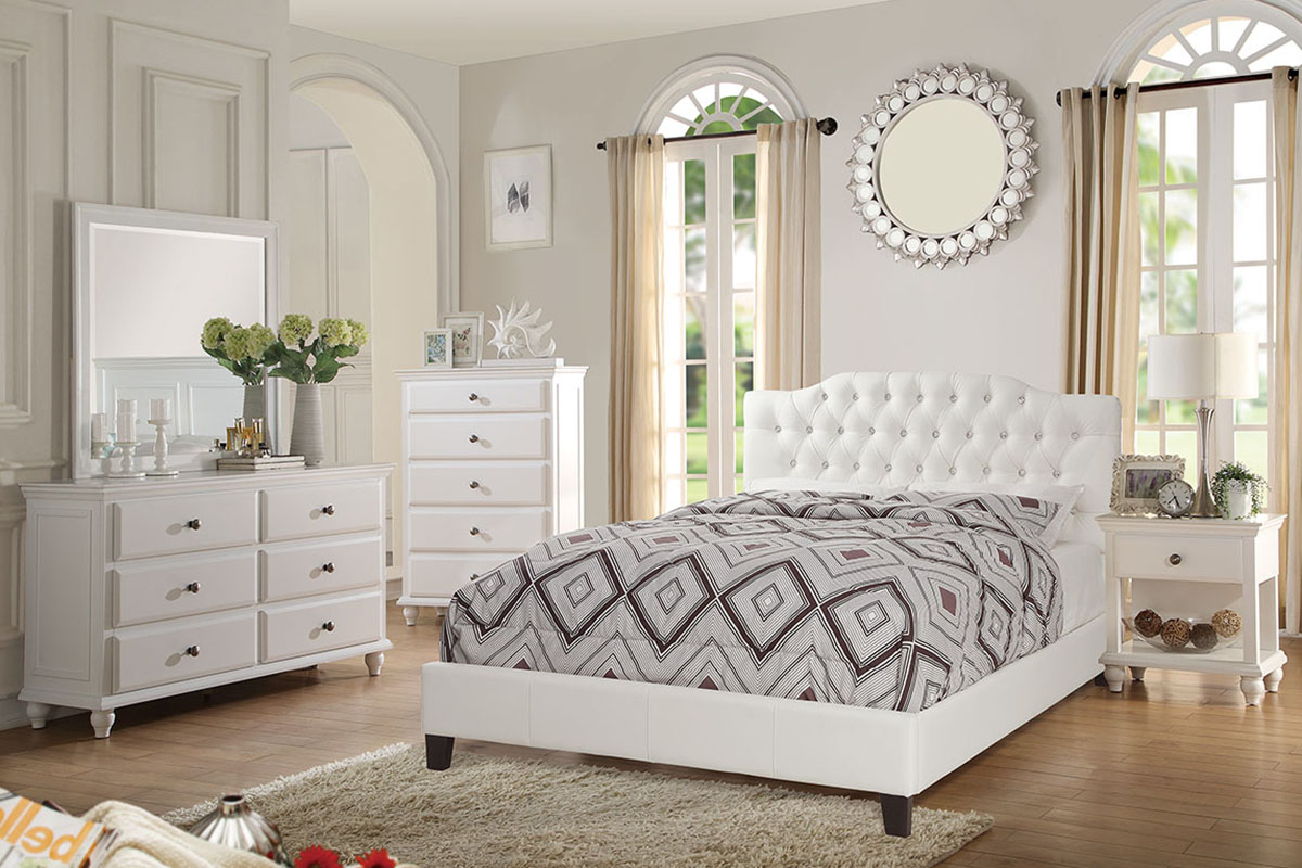 California King Bed White