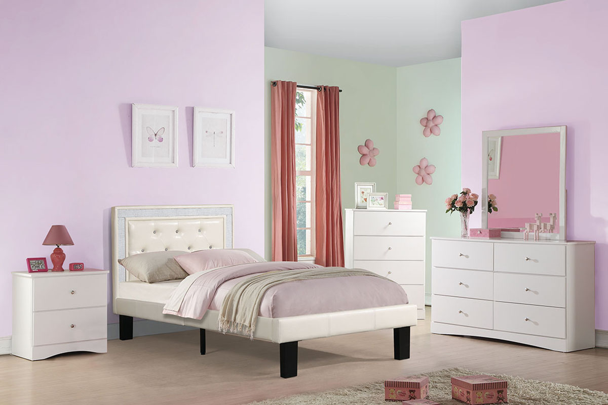 Twin Size Bed Cream