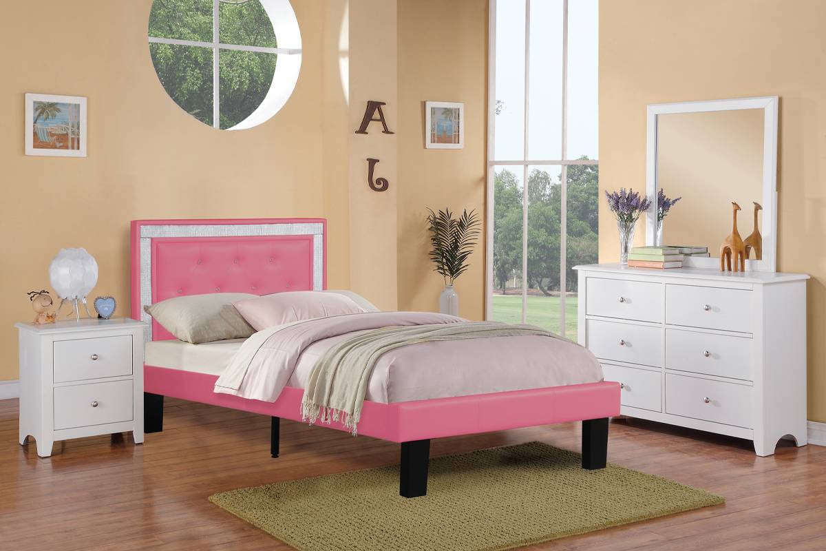 Twin Size Bed Pink