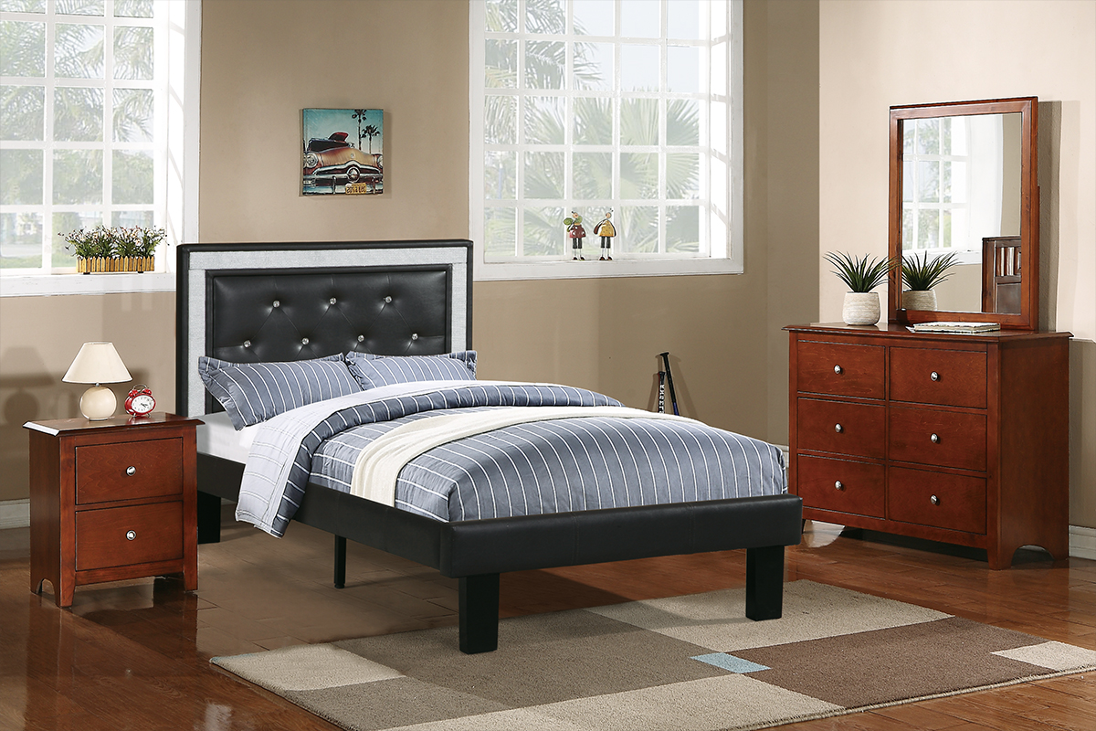Twin Size Bed Black