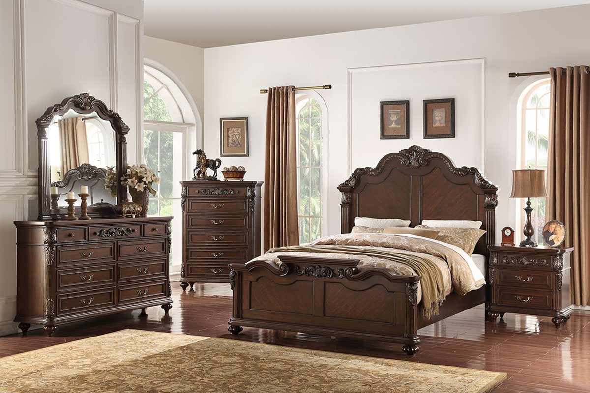 Eastern King Bed Brown