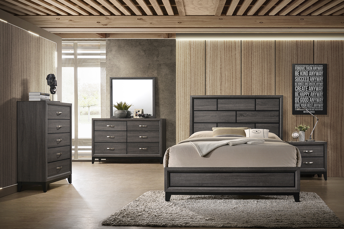 Eastern King Bed Grey