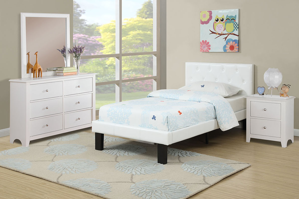 Twin Size Bed White