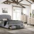 Full Size Bed w/ Drawer Light Grey