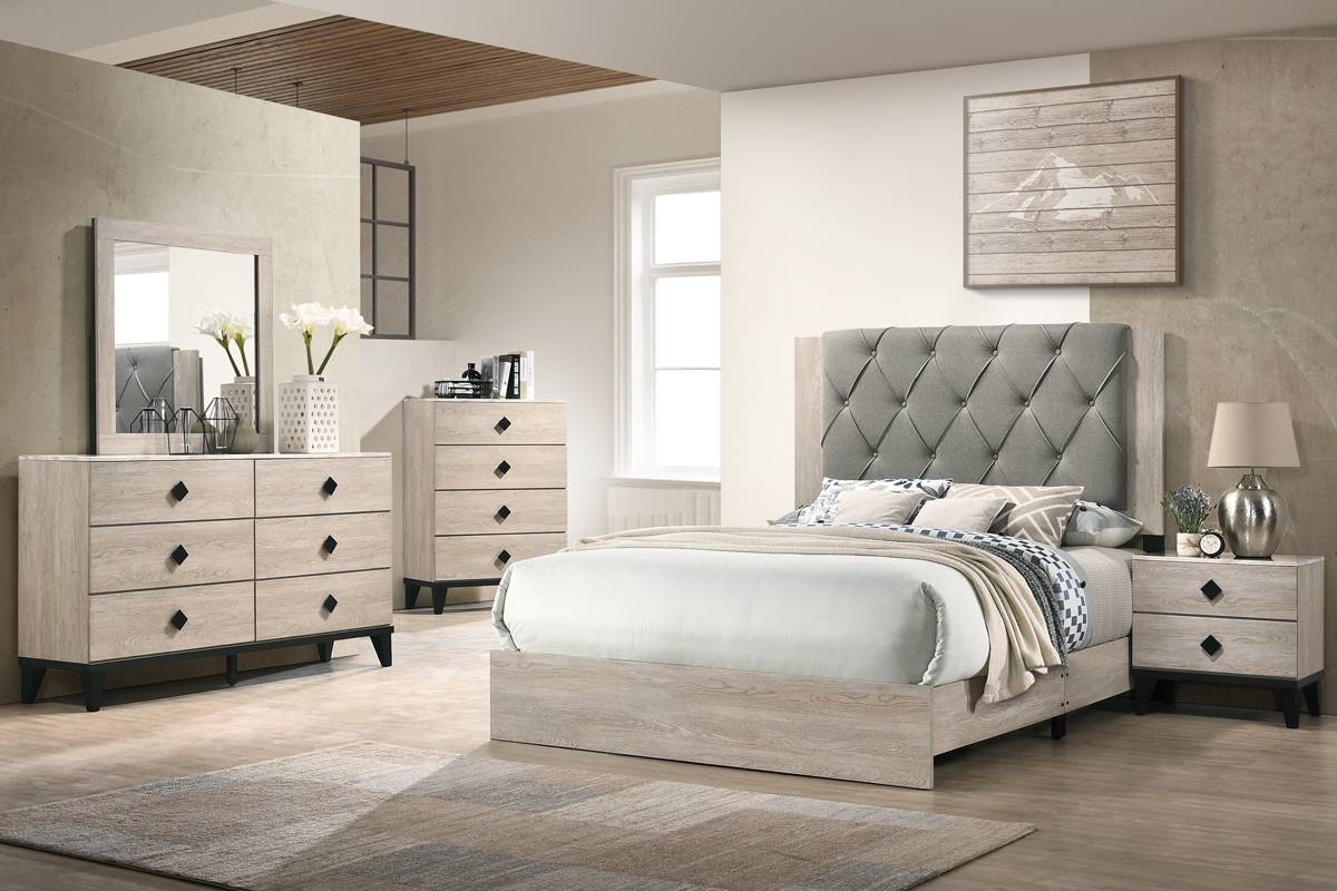 Queen Size Bed Cream