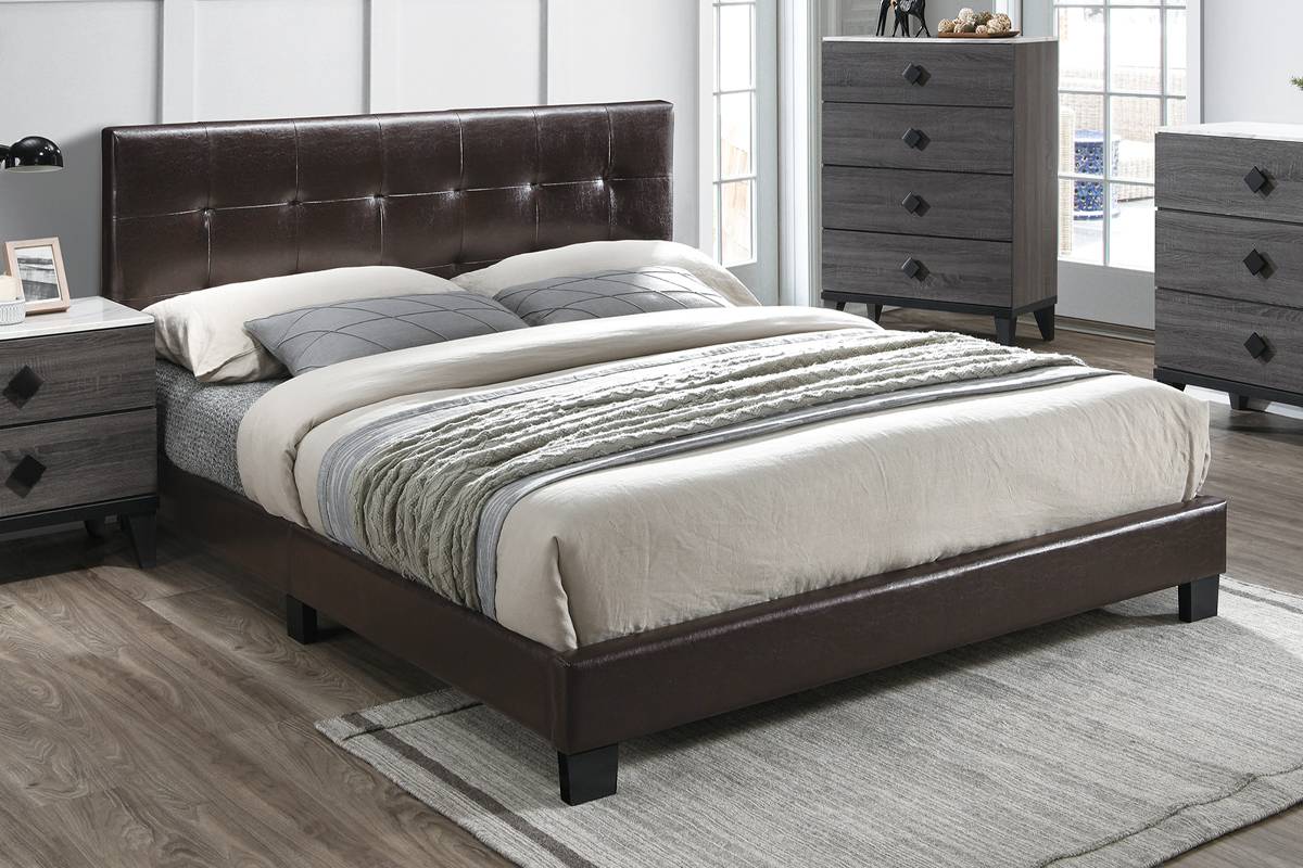 Full Size Bed Brown