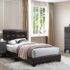 Twin Size Bed Brown