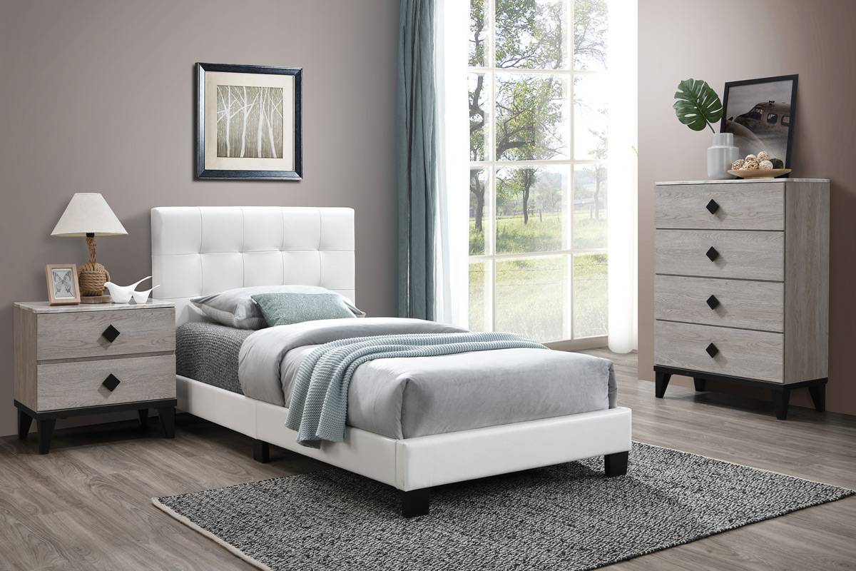 Twin Size Bed White