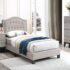 Twin Size Bed Light Brown
