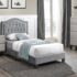 Twin Size Bed Grey